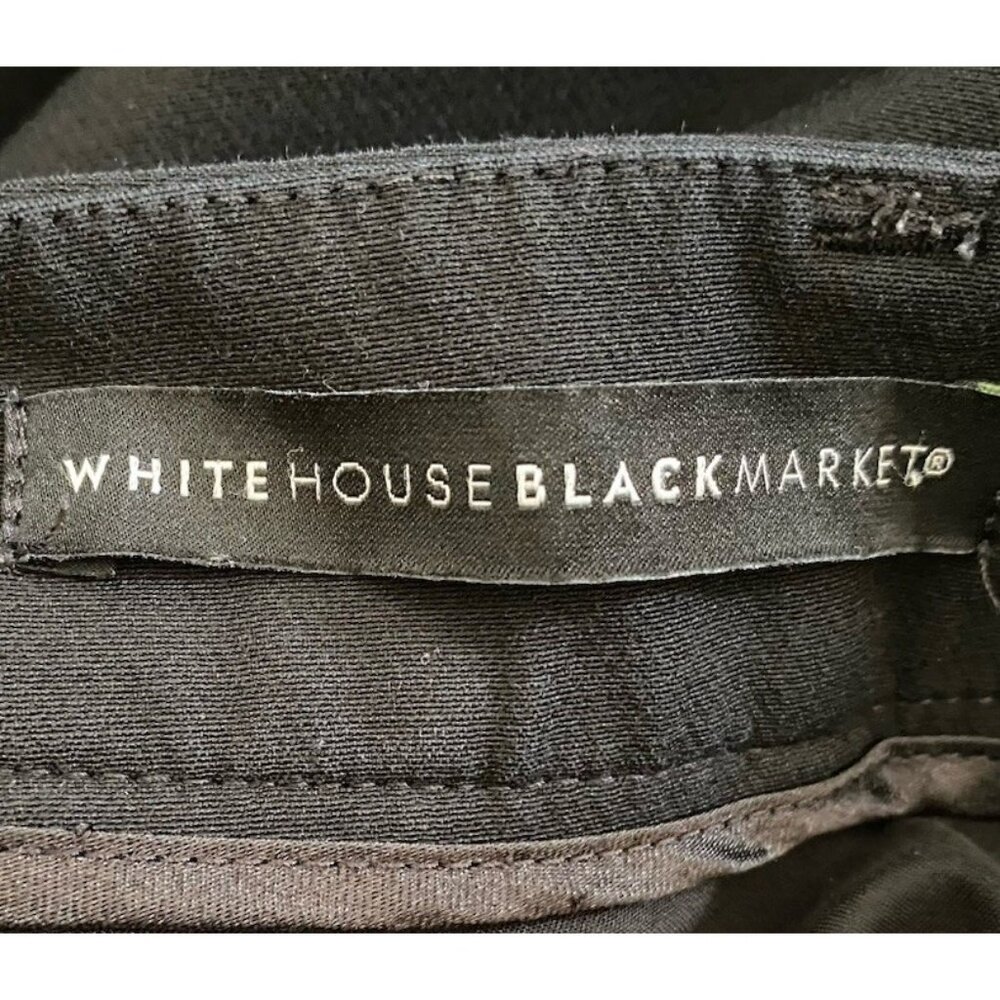White House Black Market Womens ' The Slim Trouser ' Black Dress Pants Size 2 - Picture 5 of 6